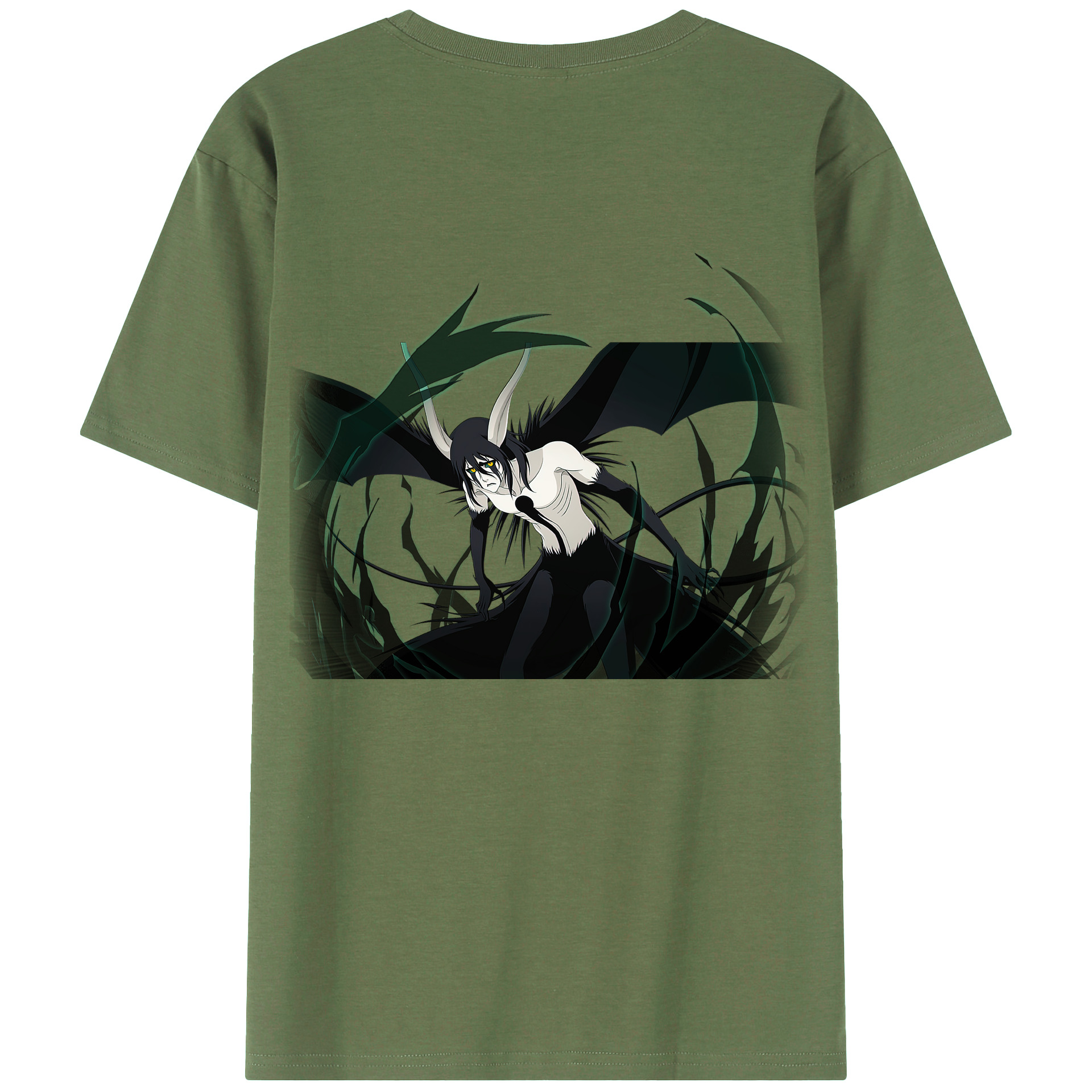 （画像用） ブリーチ ウルキオラ·シファー BLEACH Ulquiorra cifer 綿100％ メンズ半袖Tシャツ（バックプリント） 通気性